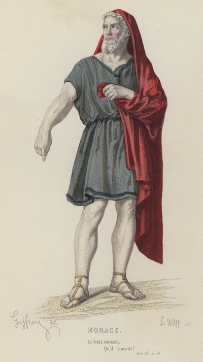 Corneille, Horace, Act III, Sc VI (värikaiverrus) tekijältä French School