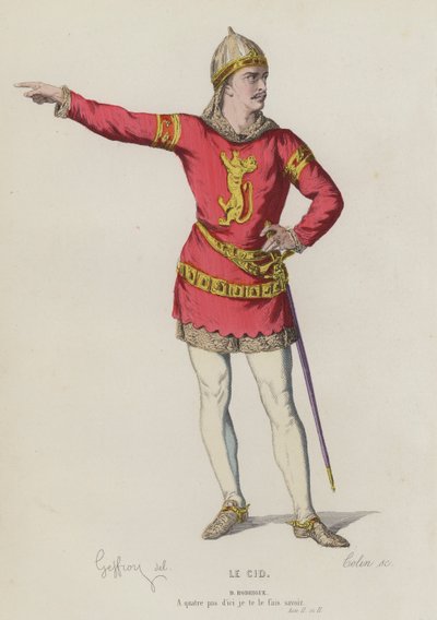 Corneille, Le Cid, Act II, Sc II (värikaiverrus) tekijältä French School