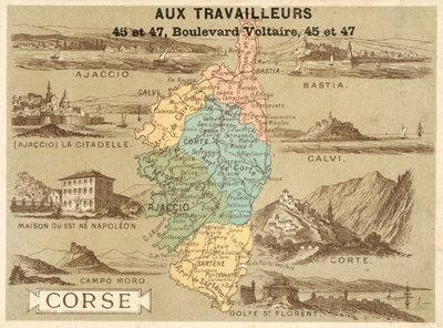 Korsika (chromolitho) tekijältä French School