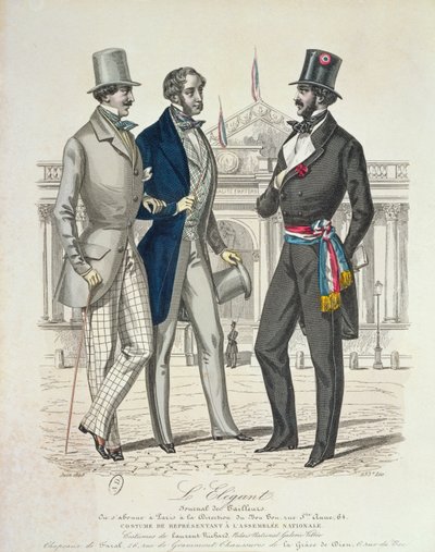 Député-asu, taustalla vanha kansalliskokous, 1848 tekijältä French School