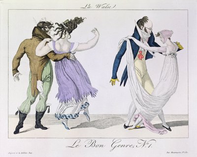 Couples Dancing the Waltz, Le Bon Genre, n. 1810 tekijältä French School