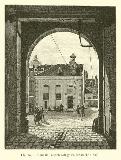 Entisen Sainte-Barbe-opiston piha, 1830 tekijältä French School