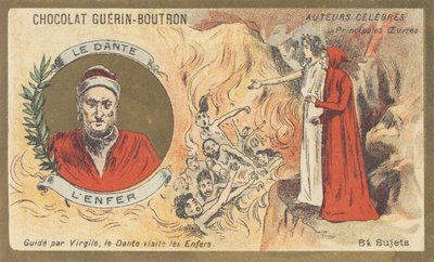 Dante Alighieri, joka tunnetaan nimellä "Dante" (1265-1321), firenzeläinen runoilija, kirjailija, ajattelija ja poliitikko, "helvetin" kirjoittaja tekijältä French School