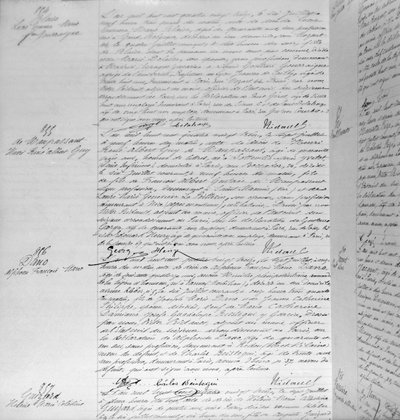 Guy de Maupassantin (1850-93) kuolintodistus 7. heinäkuuta 1893 (kynä ja muste paperille) (yksityiskohta) (katso myös 199747) tekijältä French School