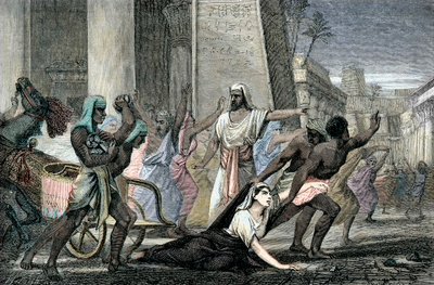 Aleksandrian patriarkan Cyrilin seuraajien murhaama Hypatian kuolema 1800-luvun lopussa (kaiverrus) tekijältä French School