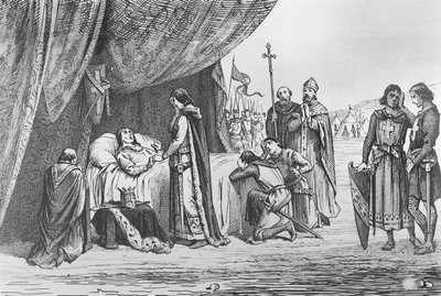 Ludvig IX:n kuolema vuonna 1270 (kaiverrus) tekijältä French School