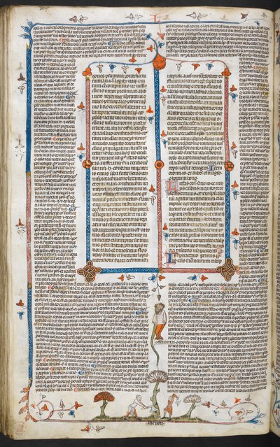 Gregory IX:n säädökset Bernard of Parman kiillolla ("Smithfield Decretals"), MS Royal MS 10 E IV, f.100v, n.1300-40 (muste pergamentilla) tekijältä French School