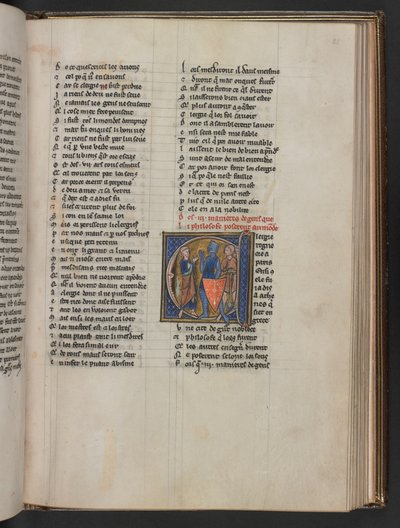 Kolmannesta ihmistavasta, jonka filosofi esitti maailmalle, Sienan Aldobrandinosta, The Regime of the Body; Gautier of Metz, Maailman kuva, Sloane 2435 f.85 tekijältä French School
