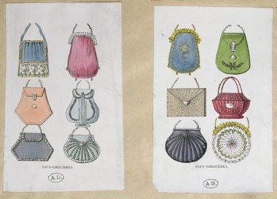 Malleja olkalaukkuille, 1822 tekijältä French School