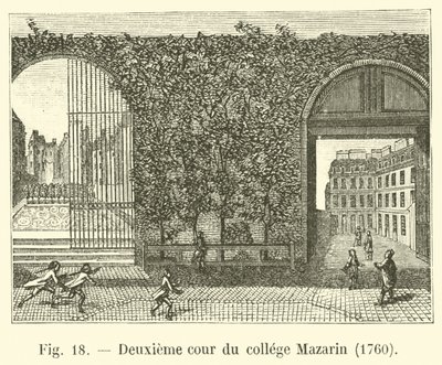 Mazarinin yliopiston toinen piha, 1760 tekijältä French School