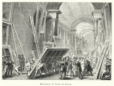 Louvre-museon tuho (kaiverrus) tekijältä French School