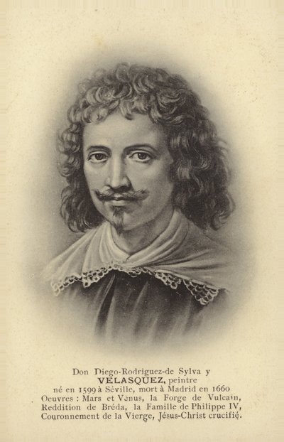 Diego Velasquez, espanjalainen taidemaalari (litografia) tekijältä French School
