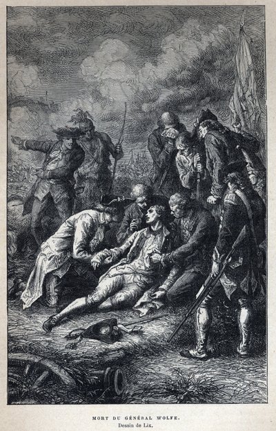 Löytyi Kanada: Kenraali James Wolfen (1727-1759) brittiarmeija kuoli Quebecin taistelussa 13. syyskuuta tekijältä French School