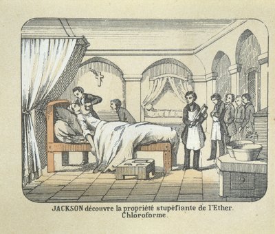 Tohtori Charles Jackson (1805-80) löytää eetterin anesteettiset ominaisuudet tekijältä French School