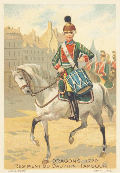 Dragoons, Regiment du Dauphin, Drambour vuonna 1772 tekijältä French School