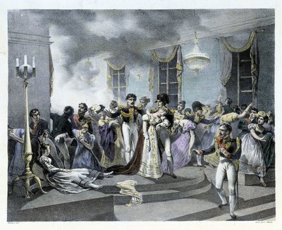 Napoleon I:n ja Marie Louisen häitä juhlittaessa Itävallan Pariisin-suurlähetystössä 1.7.1810 syttyi tulipalo. Kuolemia oli useita. Napoleon I loi myöhemmin palomiehet. tekijältä French School