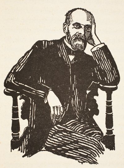 Durkheim, kopio Boris Mestchersky (k.1957), kuvitus Histoire de la Nation Francaisesta, Sciences, Volumes I & II, kirjoittanut Gabriel Hanotaux (1853-1944), 1924 tekijältä French School