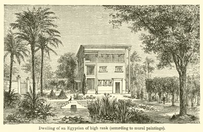 Seinämaalausten mukaan korkea-arvoisen egyptiläisen asunto (kaiverrus) tekijältä French School