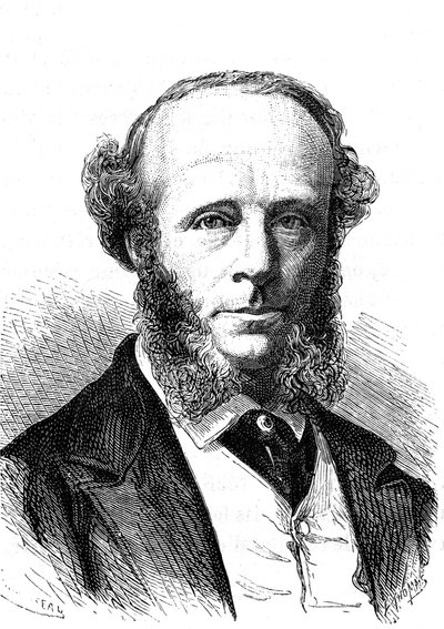 Edward Orange Wildman WITEHOUSE (1816-1890), englantilainen sähköinsinööri transatlanttisen lennätinkaapelissa. Kaiverrus 1868 tekijältä French School