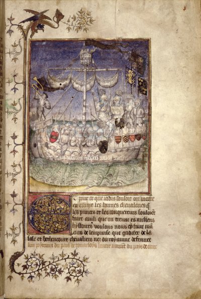 Esim. 2709 fol.2 Laiva täynnä aseistettuja miehiä, 