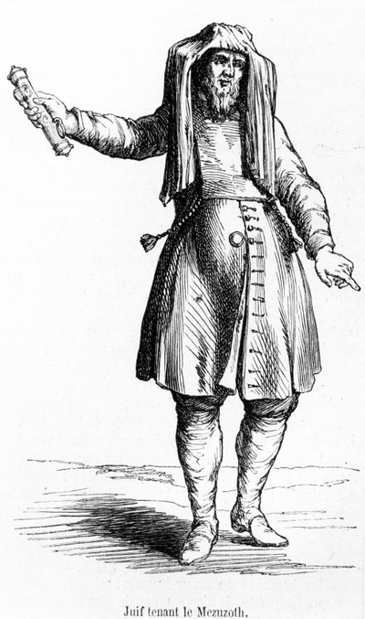 1700-luvun ranskalainen juutalainen pitelee Mezuzothia tekijältä French School