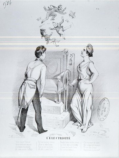 Sähkö, karikatyyri vuoden 1848 vallankumouksesta tekijältä French School