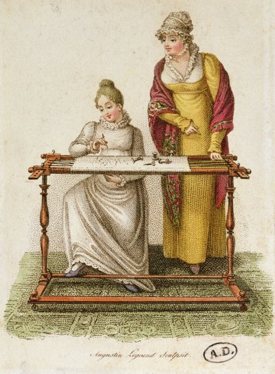 Kirjonta, n. 1810-20 (värinen kaiverrus) tekijältä French School