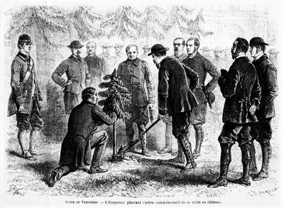 Keisari Napoleon III istutti puun Ferrièresiin, paroni James de Rothschildin kotiin, hänen vierailunsa muistoksi Le Monde Illustrésta 2. marraskuuta 1862 tekijältä French School