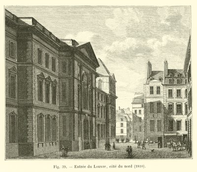 Sisäänkäynti Louvreen, pohjoispuoli, 1810 tekijältä French School