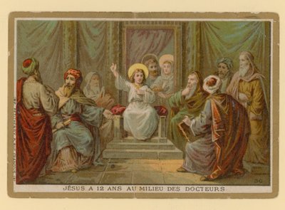 Jakso Jeesuksen Kristuksen elämässä (kromoliittinen) (chromolitho) tekijältä French School