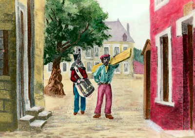 Pakene Napoleon III:sta: Prinssi Napoleon III:n naamio maconissa pakeni Fort Hamista vuonna 1846. Kaiverrus 1800-luvulta. Yksityinen kokoelma. tekijältä French School