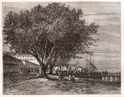 Evian-les-Bains (Evian les Bains) - Haute-Savoie - kaiverrus "Ranska kuvitettu: maantiede, historia, tilastohallinto" V.-A. Maltaanruskea. 1884 tekijältä French School