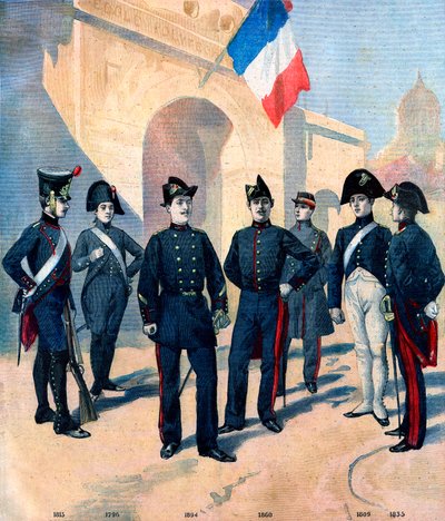 Ecole Polytechnique de Parisin oppilaiden univormujen ja heidän kaksisarvisen kehitys vuosina 1796-1894 tekijältä French School