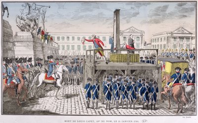 Ludvig XVI:n (1754-1793) teloitus 21. tammikuuta 1793 tekijältä French School