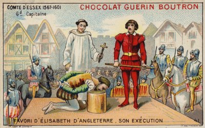 Essexin jaarlin teloitus (chromolitho) tekijältä French School