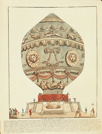 Montgolfier-veljesten kokeilu kuumailmapallolla La Muetten linnassa 21. marraskuuta tekijältä French School