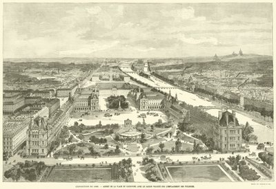 Näyttely vuodelta 1889, Place du Carrouselin osa ja suunniteltu puutarha Tuileries