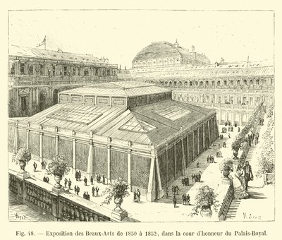 Kuvataidenäyttely 1850-1852 Palais-Royalin pihalla tekijältä French School