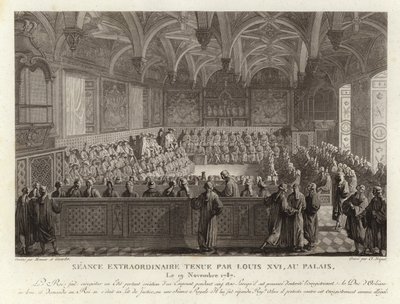 Ludvig XVI:n ylimääräinen istunto Versaillesin palatsissa tekijältä French School