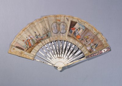 Tuuletin kuvilla Cagliostron kreivitär, n. 1786 (guassi paperille ja norsunluulle) tekijältä French School