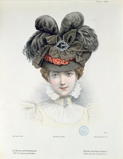 La Modiste Universelle -muotilautanen, helmikuu 1898 tekijältä French School