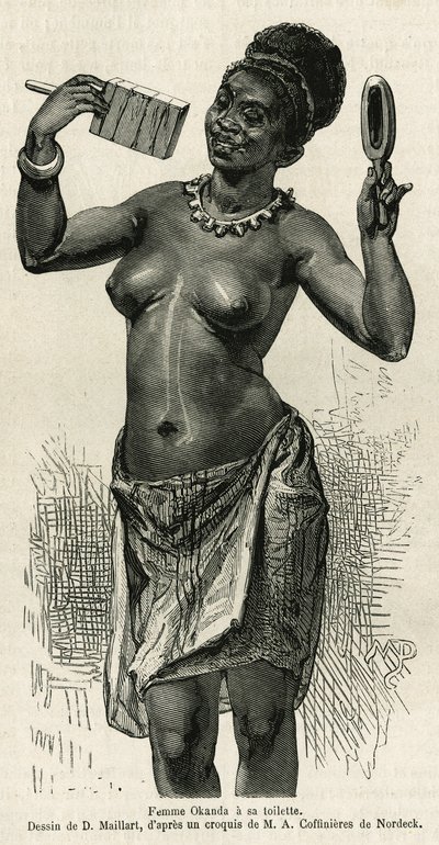 Femme Okandalla on D.Maillardin piirtämä wc, joka havainnollistaa Alfred Marchen tarinaa Gabonin ja Ogoue-joen matkasta vuosina 1875-1877. Kaiverrus kirjassa Le tour du monde tekijältä French School