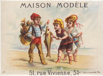 Kalastaja näyttää päiväsaaliin tytöille tekijältä French School