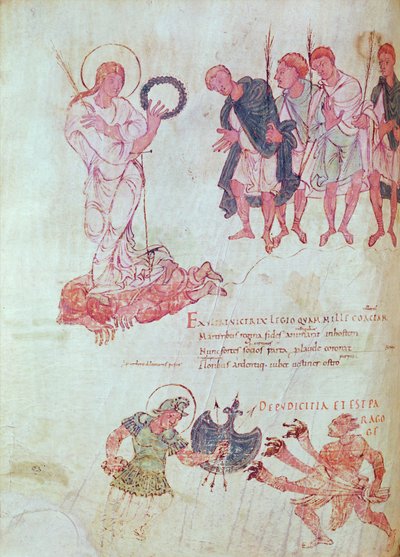 Fol.15.083 Prudentiuksen Psychomachiasta tekijältä French School