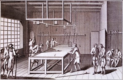 Biljardin muoto, jota pelattiin Ranskassa 1700-luvun puolivälissä tekijältä French School