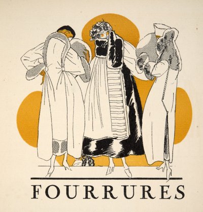 Turkikset Gazette de Bon Ton -lehdestä, pub. 1920 (sabluunapainatus) tekijältä French School