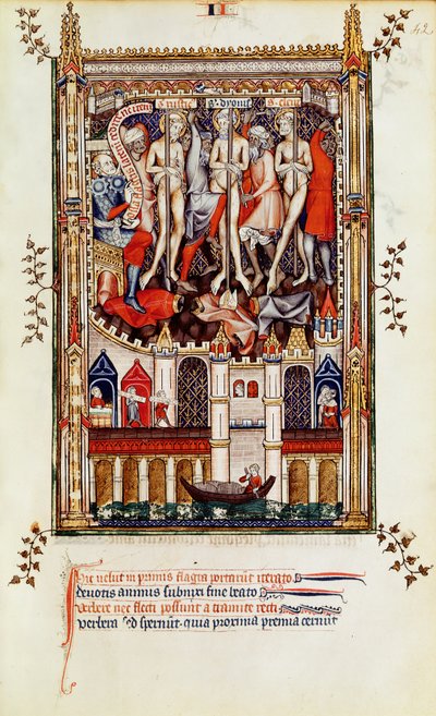 Fr 2092 f.42 St. Denisin ja hänen seuralaistensa kolmas liputus, Vie de St. Denisistä, 1317 tekijältä French School