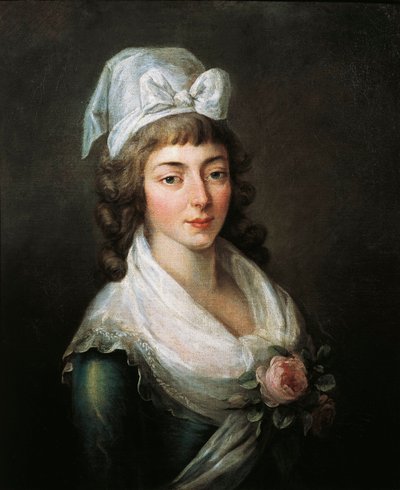 Ranska, Pariisi, Versailles, Madame Rolandin muotokuva (Marie-Jean Roland de la Platiere tekijältä French School