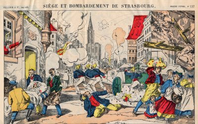 Ranskan Preussin sota (1870-1871), 23. elokuuta 1871, Strasbourgia pommitettiin ja sen oli määrä antautua 28. syyskuuta. Epinaalinen kuvantaminen tekijältä French School