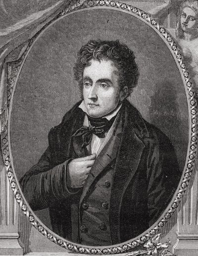 Francois-Rene, vicomte de Chateaubriand (1768-1848) Louis Blancin (1811-82) "Histoire de la Revolution Francaisesta" tekijältä French School